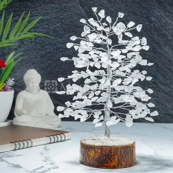 Clear Quartz Crystal Tree of Life - Healing Tree