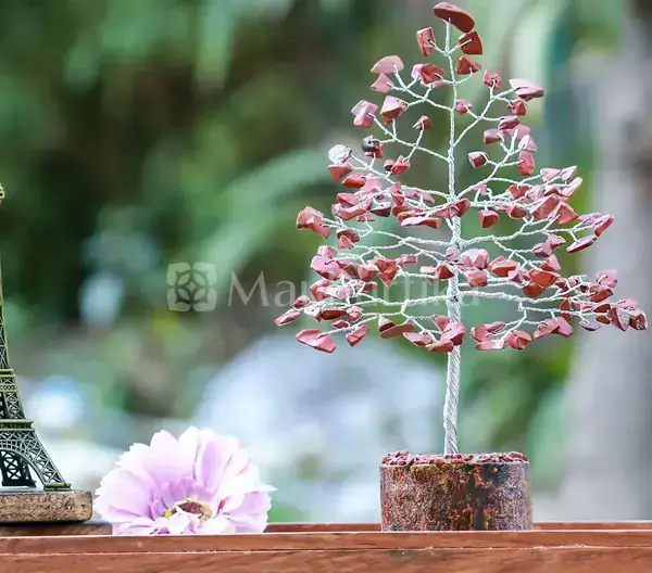 Red Jasper Crystal Tree of Life - Healing Energy Tree