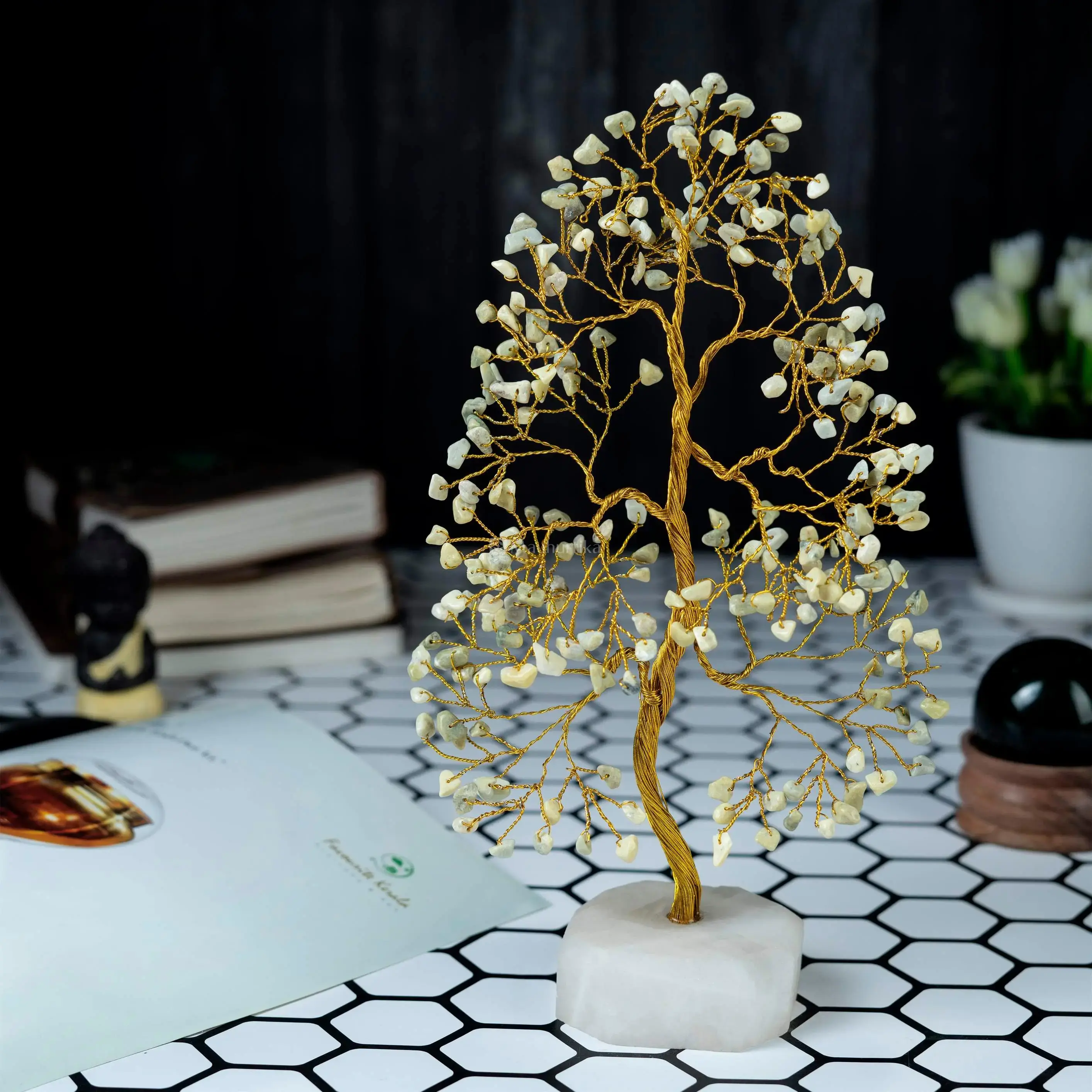Serpentine Chakra Tree of Life - Healing Gemstone
