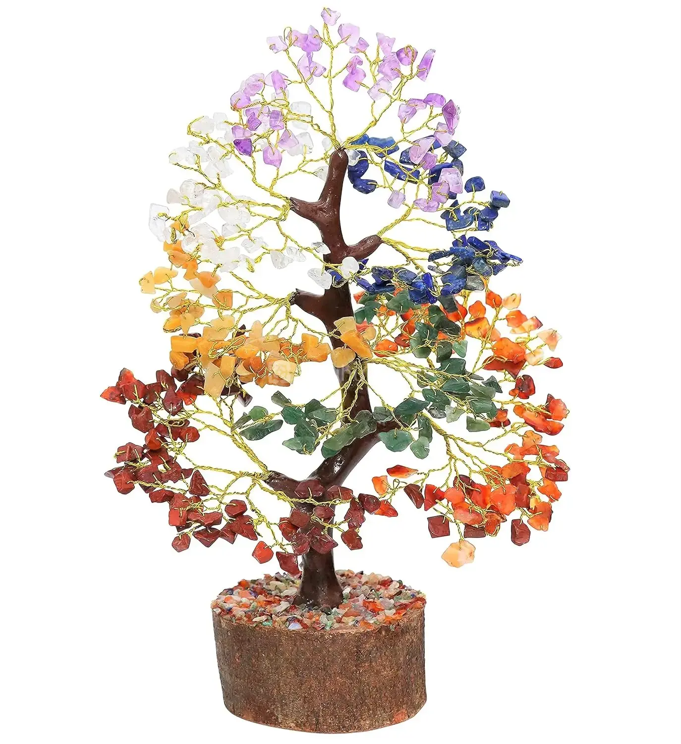 Seven Chakra Crystal Tree of Life - Prosperity Gemstone Tree