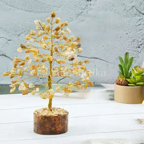 Yellow Aventurine Crystal Tree of Life - Prosperity Tree