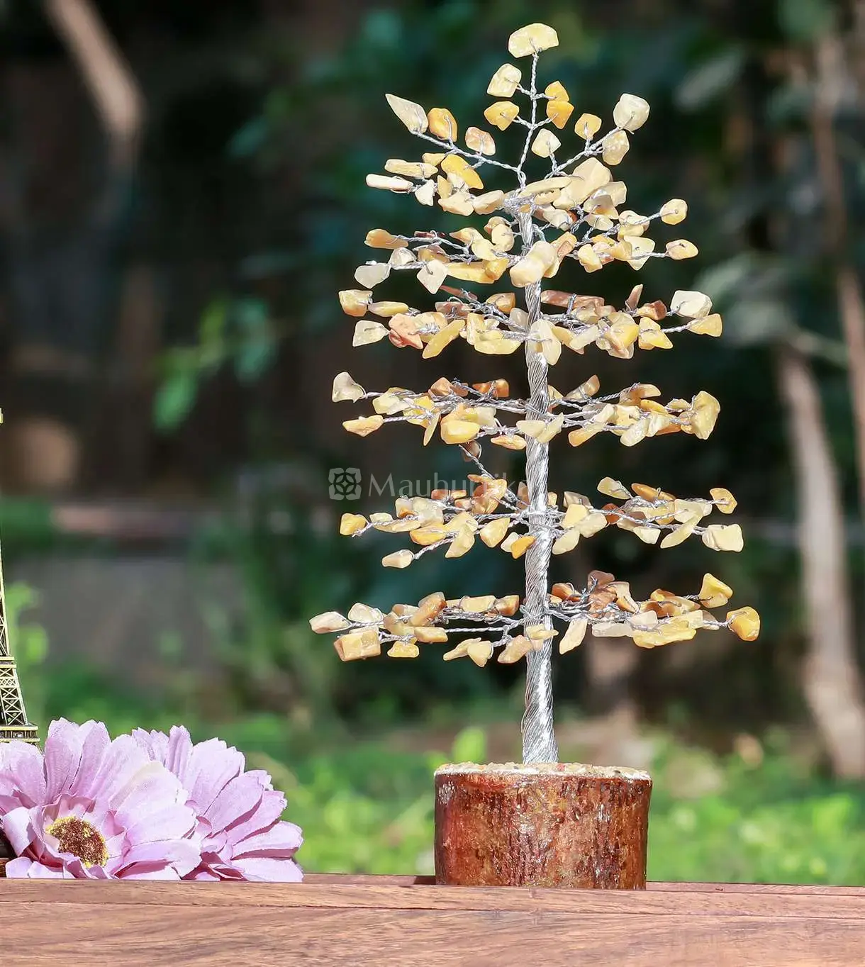 Yellow Aventurine Gemstone Tree of Life - Prosperity Tree