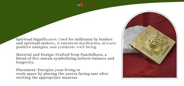 Panchdhatu Meru Shree Yantra - Prosperity and Spiritual Awakening