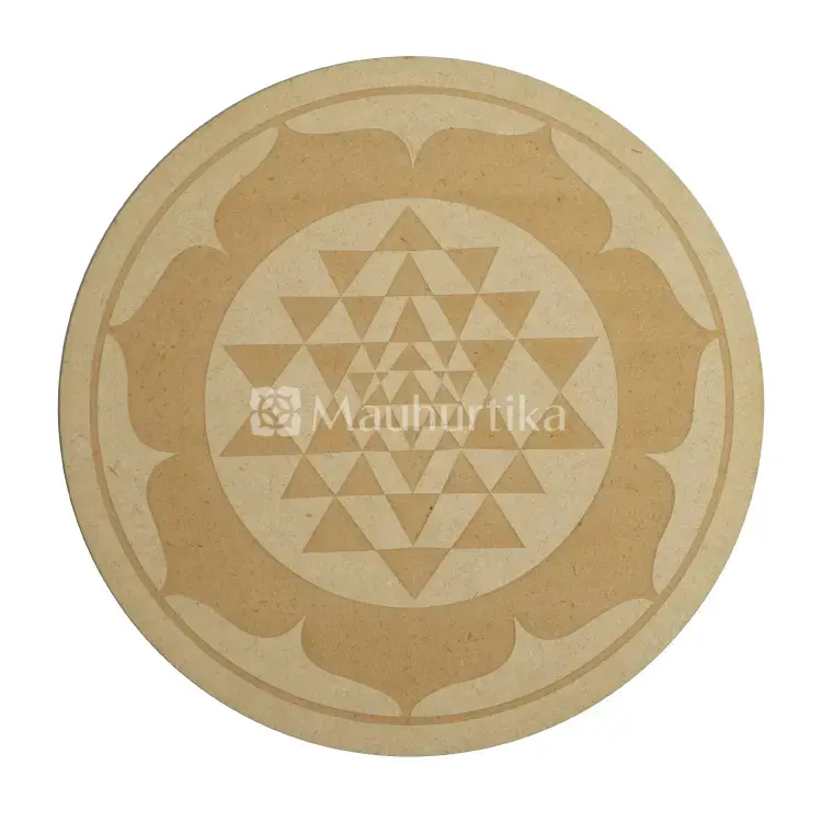 Sri Yantra Crystal Grid Plate - Spiritual Energy Enhancer