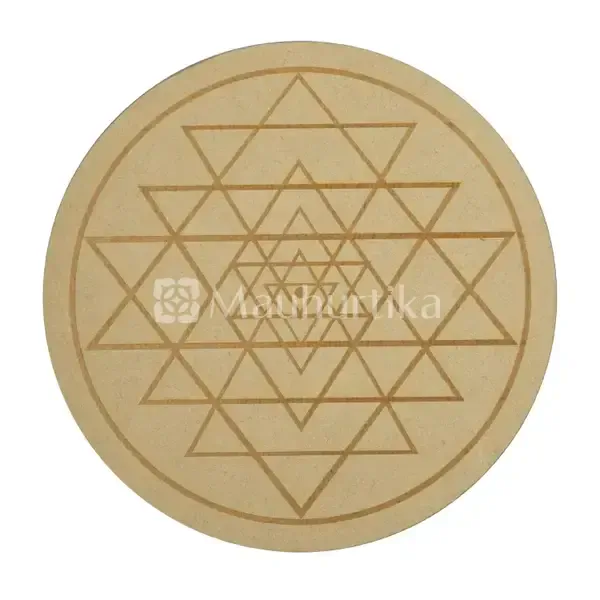 Sriyantra Sacred Geometry Crystal Grid Plate - Spiritual Energy Enhancer